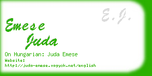 emese juda business card